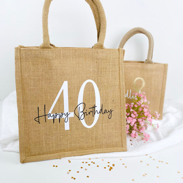 Tasche Geburtstag Jute