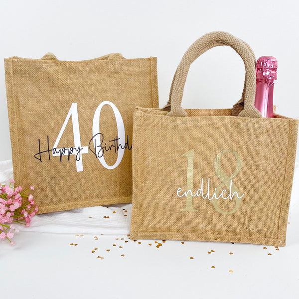 Tasche Geburtstag Jute