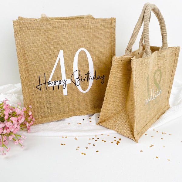 Tasche Geburtstag Jute