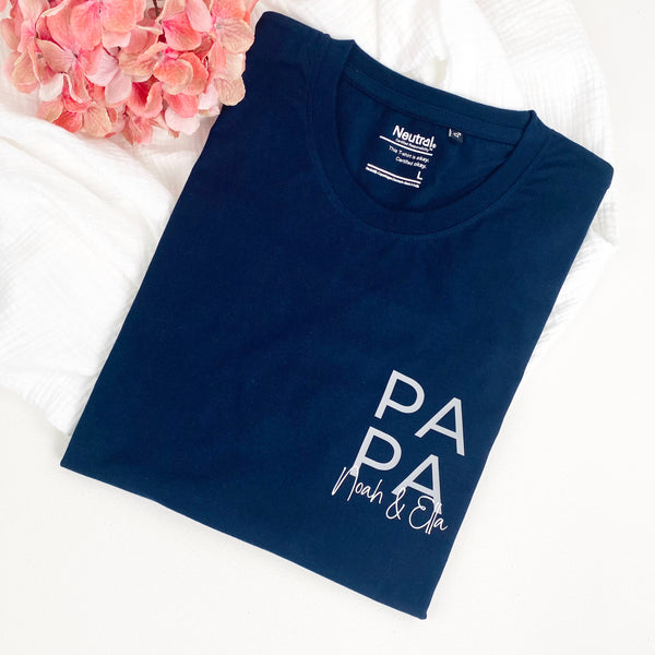 T-Shirt Papa mit Kindernamen