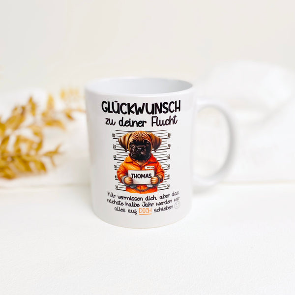 Tasse Glückwunsch zu deiner Flucht - Abschiedsgeschenk