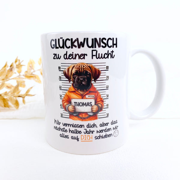 Tasse Glückwunsch zu deiner Flucht - Abschiedsgeschenk